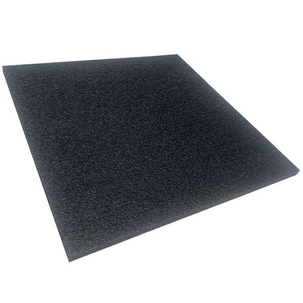 Foam Sheet, Open Cell/Closed Cell, 24 in W, 48 in L, 1 in Thick, Charcoal