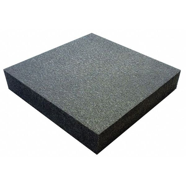 Foam Sheet, Microcellular, 24 in W, 24 in L, 1/4 in Thick, Black