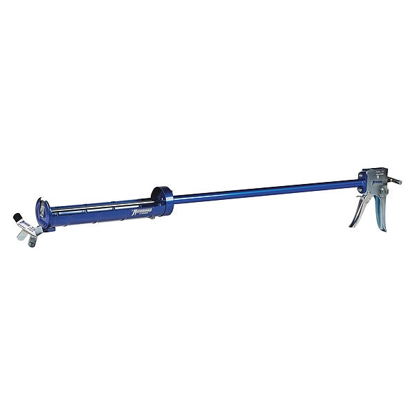 Caulk Gun, Blue/Silver, Steel, 29 oz