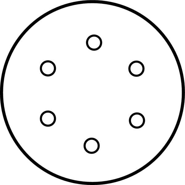 PSA Disc Roll, 6 Hole, 6in, P150G, AlO