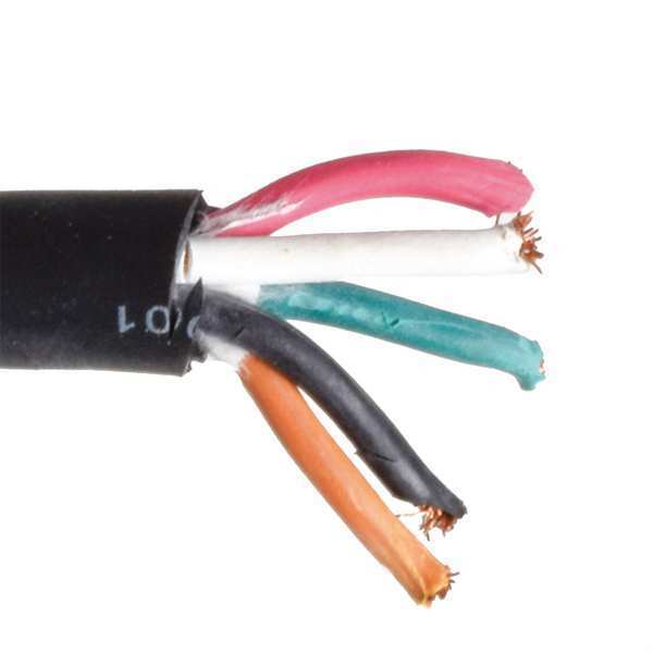 16 AWG 5 Conductor Carolprene Portable Cord 600V 250 ft. BK