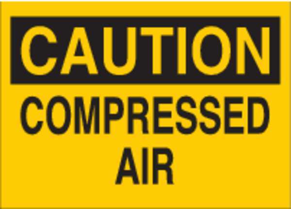 Caution Sign, 7 in H, 10 in W, Rectangle, English, 40832