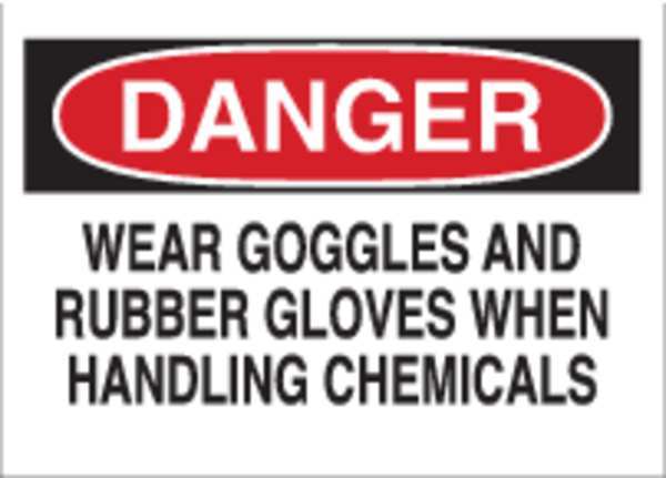 Danger Sign, 7 x 10In, R and BK/WHT, ENG, 22349