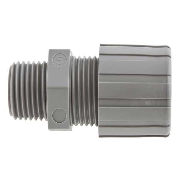 Liquid Tight Connector, 1in, Straight, Gray