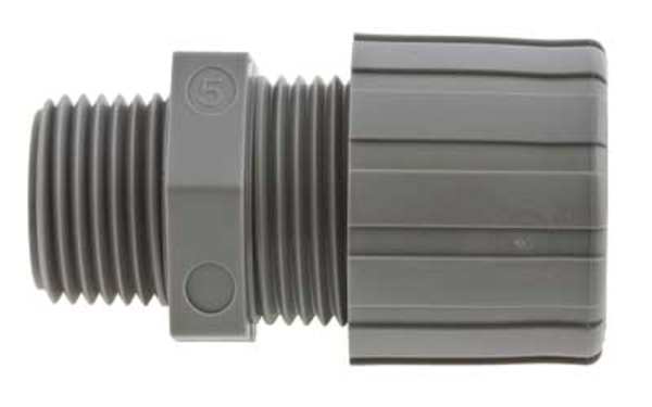 Cable Connector, 1/2 in., Straight, Black