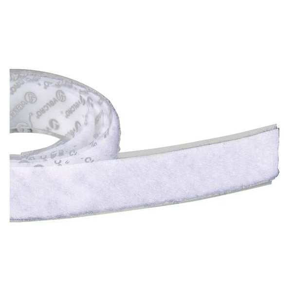Reclosable Fastener, Acrylic Adhesive, 75 ft, 3/4 in Wd, White