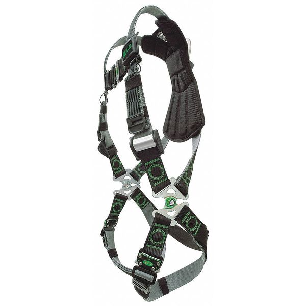 Full Body Harness, Vest Style, 2XL/3XL, Polyester, Black