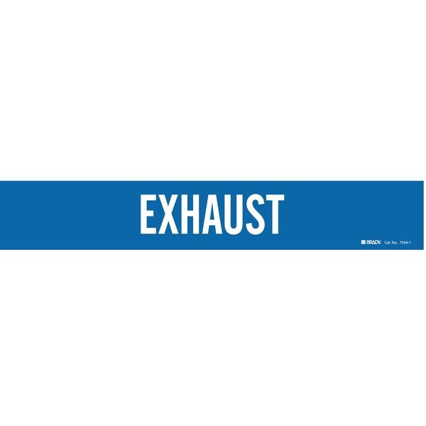 Pipe Marker, Exhaust, Bl, 2-1/2 to7-7/8 In