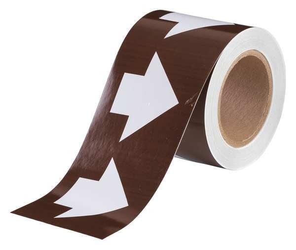 Arrow Tape, White/Brown, 4 In. W
