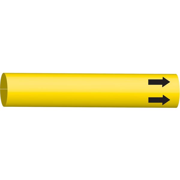 Pipe Marker, (Blank), Yellow, 8 to 9-7/8 In