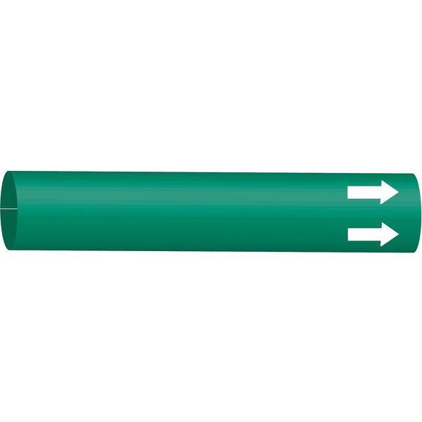 Pipe Marker, (Blank), Green, 6 to 9-7/8 In
