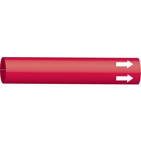 Pipe Marker, (Blank), Red, 6 to 9-7/8 In