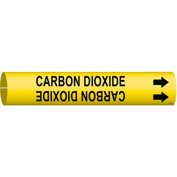 Pipe Marker, Carbon Dioxide, 3/4to1-3/8 In, 4019-A