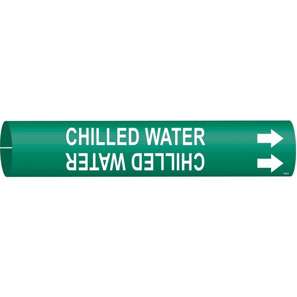 Pipe Mrkr, Chilled Water, 1-1/2to2-3/8 In, 4022-B
