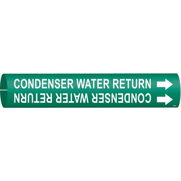 Pipe Marker, Condenser Water Return, Green, 4040-B