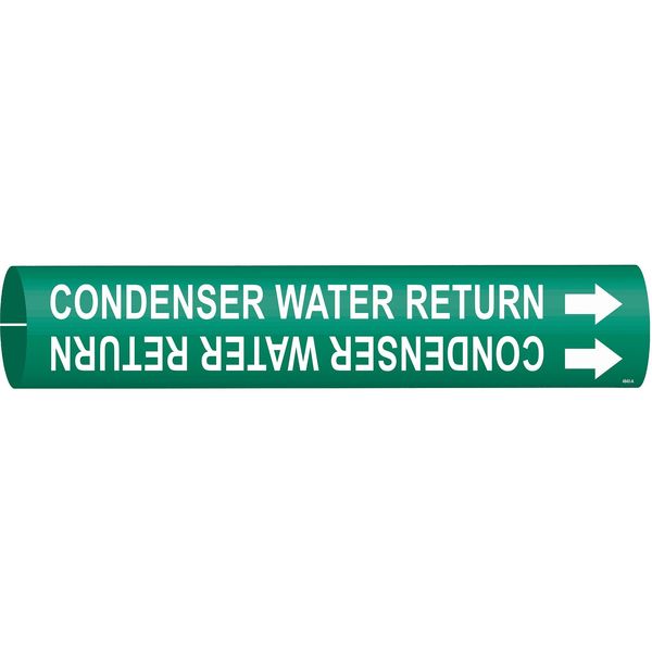 Pipe Marker, Condenser Water Return, Green, 4040-A