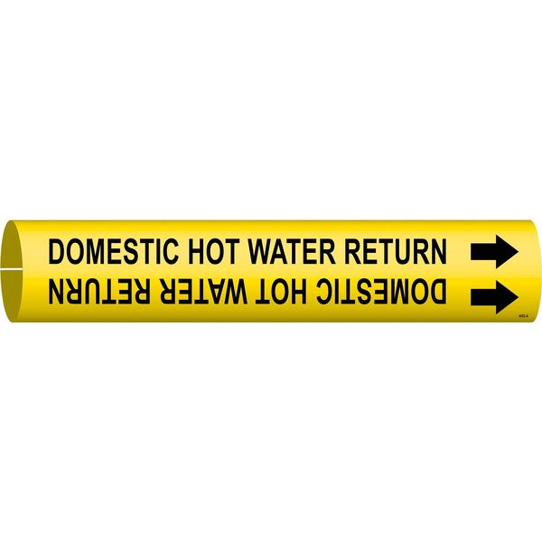 Pipe Marker, Domestic Hot Water Return, Y, 4052-A