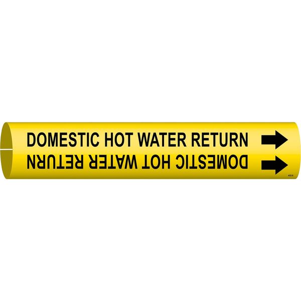 Pipe Marker, Domestic Hot Water Return, Y, 4052-B