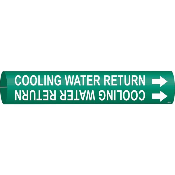 Pipe Marker, Cooling Water Return, Green, 4043-B