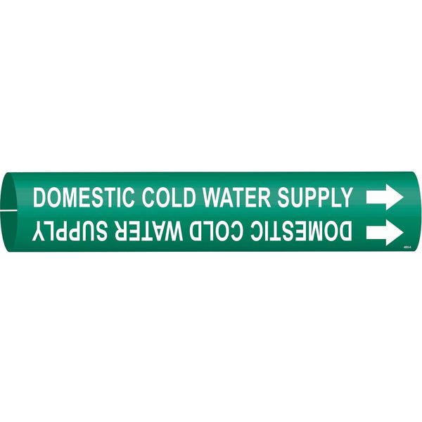 Pipe Marker, Domestic Cold Water Supply, 4050-A