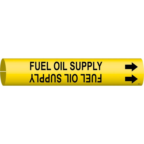 Pipe Marker, Fuel Oil Suppl3/4to1-3/8 In
