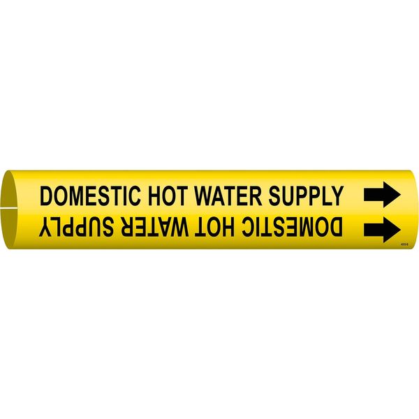 Pipe Marker, Domestic Hot Water Supply, Y, 4053-B