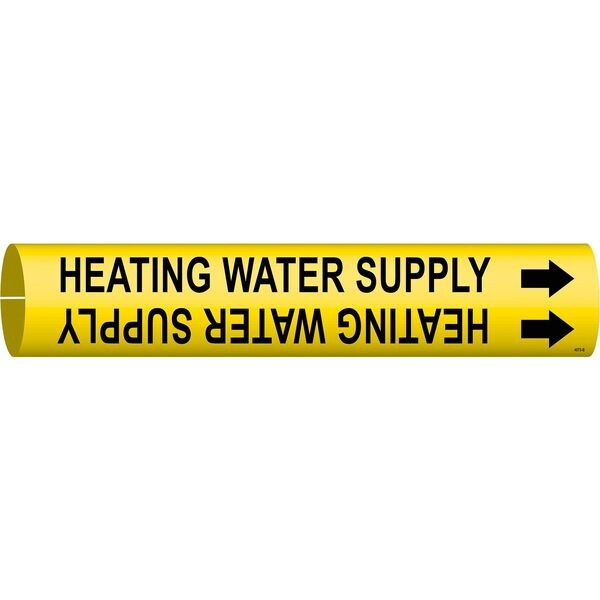 Pipe Marker, Heating Water Supply, Yellow, 4073-B