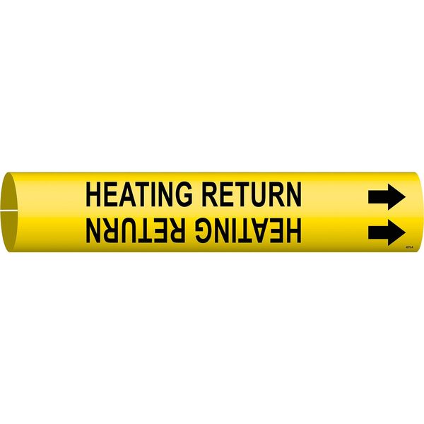 Pipe Marker, Heating Return, 3/4to1-3/8 In