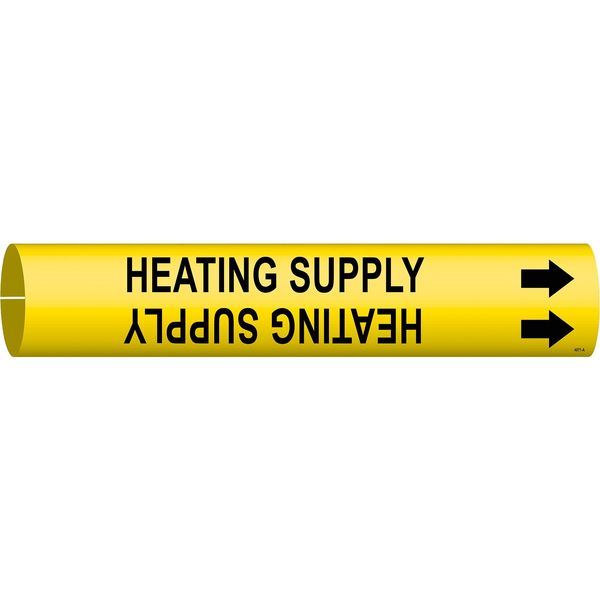 Pipe Marker, Heating Supply, 3/4to1-3/8 In