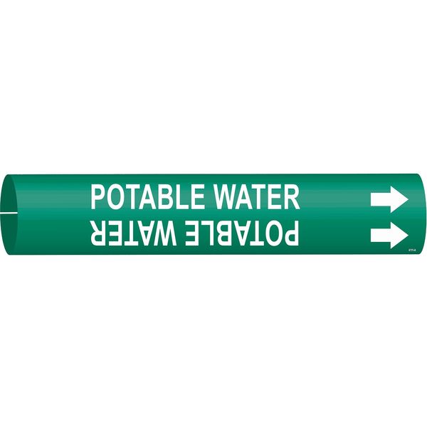 Pipe Marker, Potable Water, 3/4to1-3/8 In