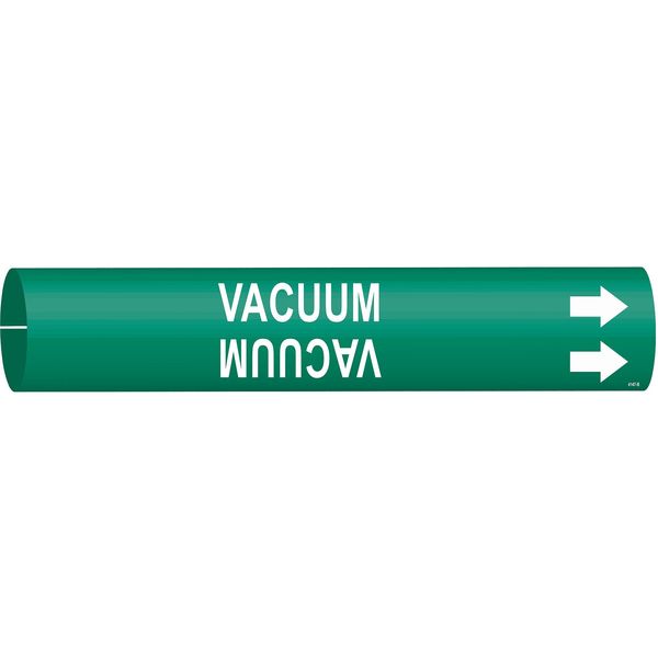 Pipe Marker, Vacuum, Grn, 1-1/2 to 2-3/8 In, 4147-B