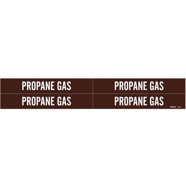 Pipe Marker, Propane Gas, Br, 3/4to2-3/8 In
