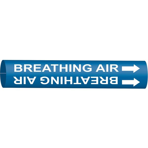 Pipe Marker, Breathing Air, Bl, 6to7-7/8 In