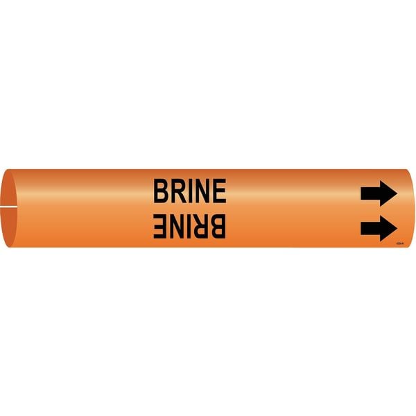 Pipe Marker, Brine, Orng, 2-1/2 to 3-7/8 In