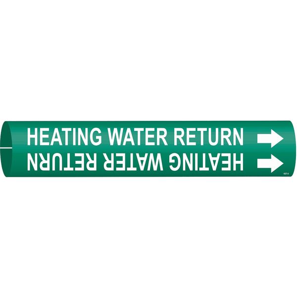 Pipe Marker, Heating Water Return, 4to6 In, 4327-D