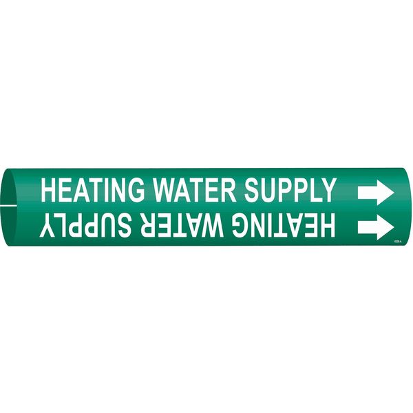 Pipe Marker, Heating Water Supply, Green, 4328-C