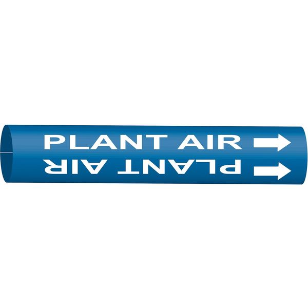 Pipe Marker, Plant Air, Blue, 8 to 9-7/8 In