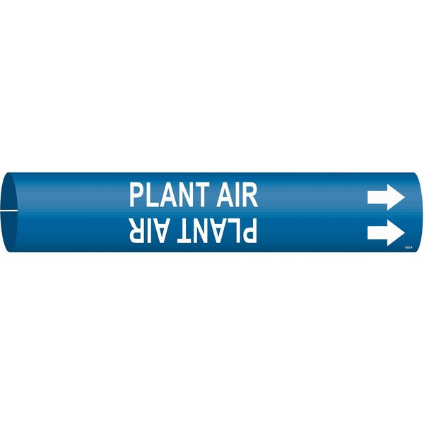 Pipe Marker, Plant Air, Bl, 3/4 to1-3/8 In