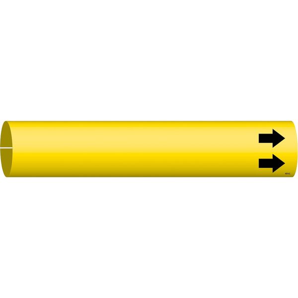 Pipe Marker, (Blank), Yel, 2-1/2 to3-7/8 In