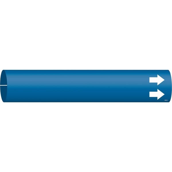 Pipe Marker, (Blank), Bl, 2-1/2 to3-7/8 In