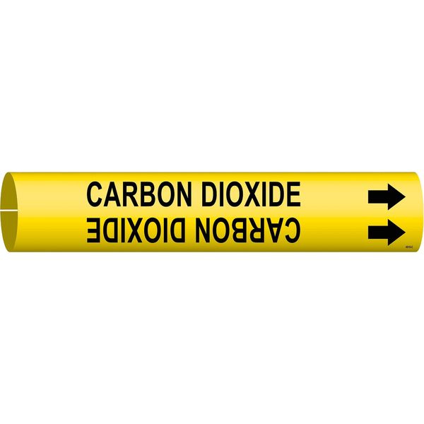 Pipe Mrkr, Carbon Dioxide, 2-1/2to3-7/8 In, 4019-C
