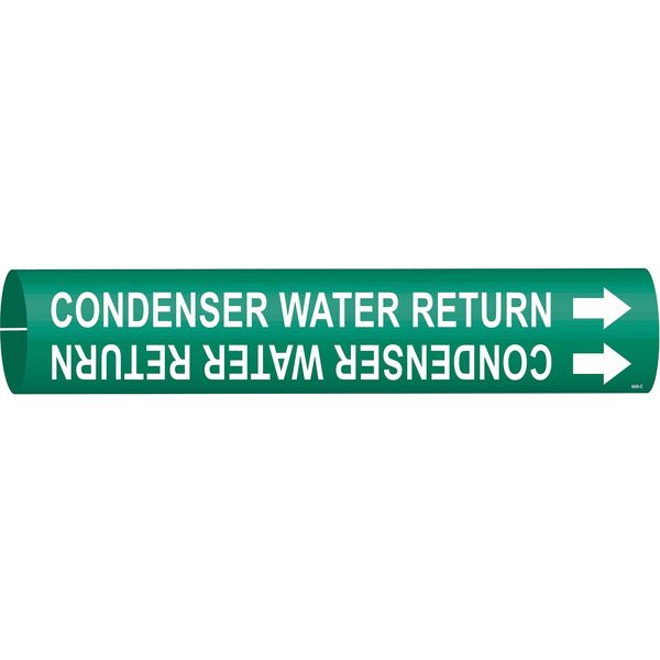 Pipe Marker, Condenser Water Return, Green, 4040-C