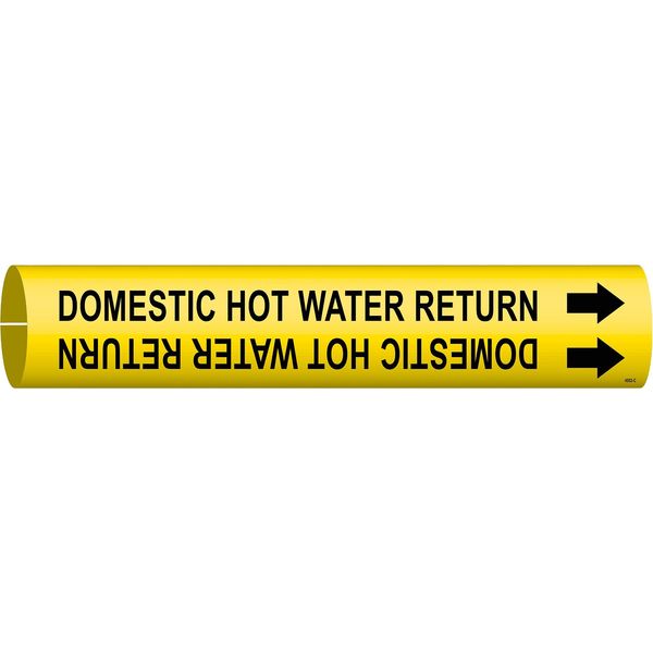 Pipe Marker, Domestic Hot Water Return, Y, 4052-C