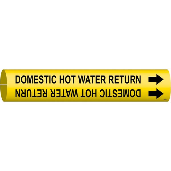 Pipe Mrkr, Domestic Hot Water Return, 4to6