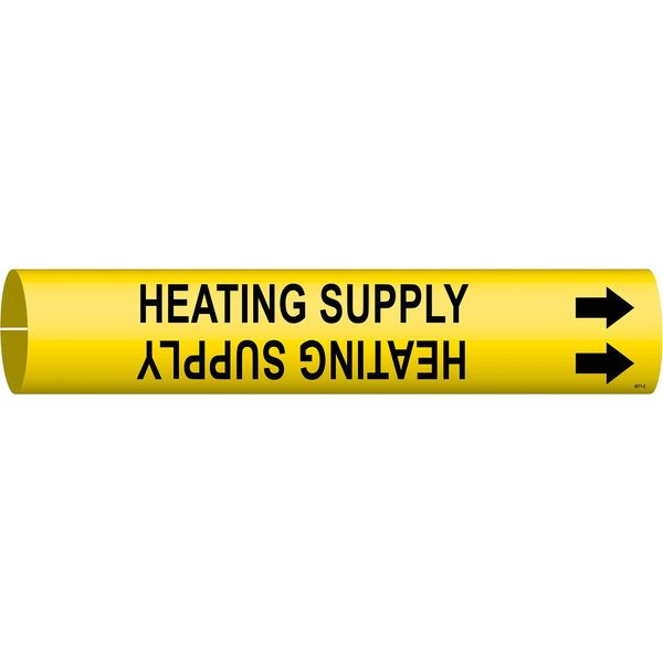 Pipe Mrkr, Heating Supply, 2-1/2to3-7/8 In, 4071-C