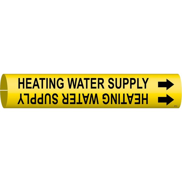 Pipe Marker, Heating Water Supply, Yellow, 4073-C