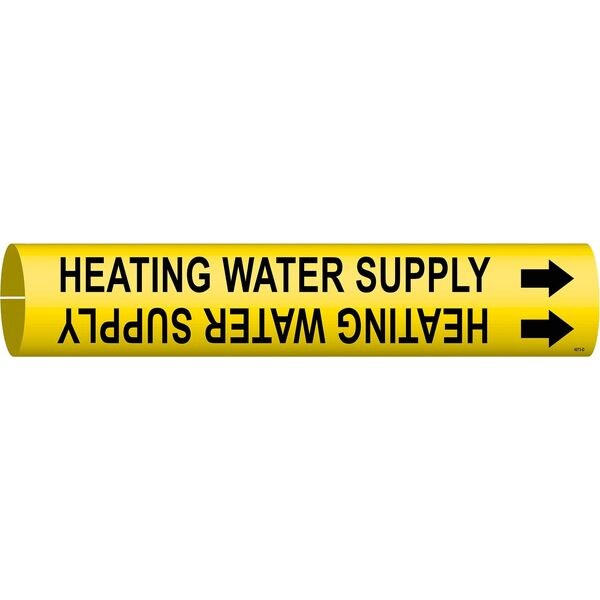 Pipe Marker, Heating Water Supply, 4to6 In