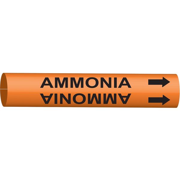 Pipe Marker, Ammonia, Orange, 8 to 9-7/8 In