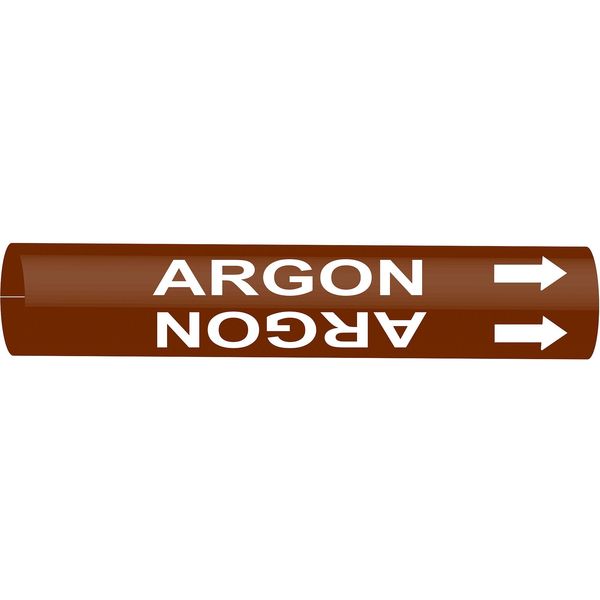 Pipe Marker, Argon, Brown, 8 to 9-7/8 In