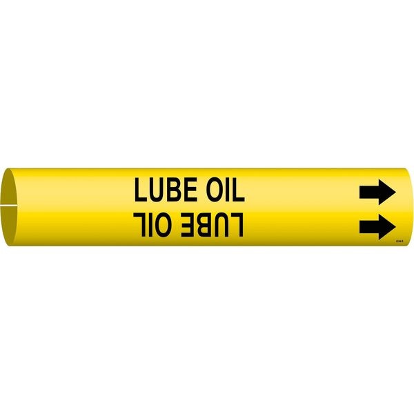 Pipe Marker, Lube Oil, Y, 1-1/2 to2-3/8 In